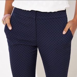 Loft Plus Velvet Polka Dot Marisa Skinny Pants Size 18